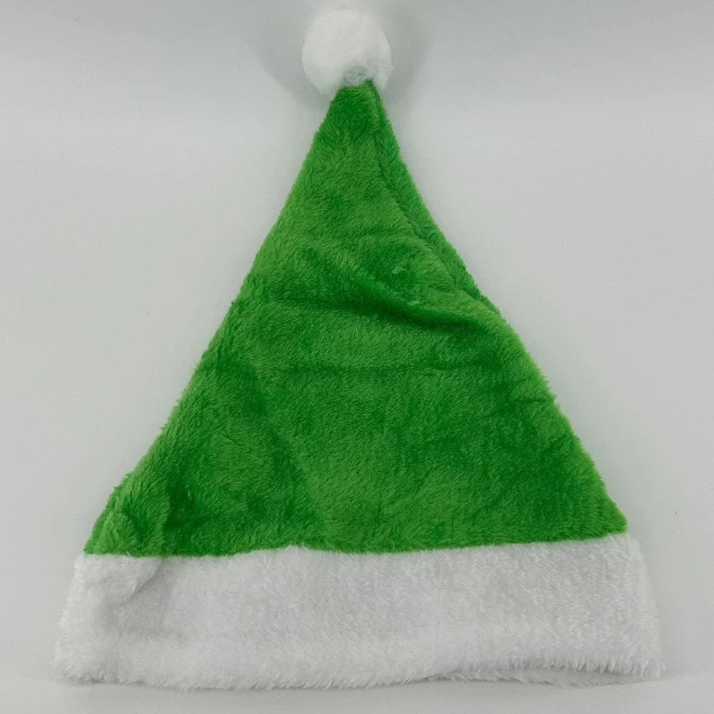 Fireball Blazin Apple Green Santa Hat Holiday Festive Christmas Fuzzy Party NWOT